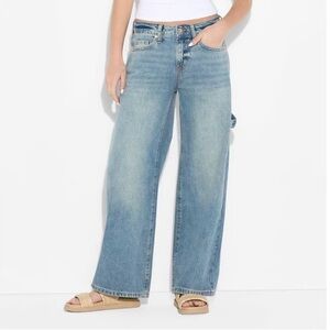 NWT Women’s Wild Fable Low Rise Baggy Jean, Sz 6, Rigid Denim